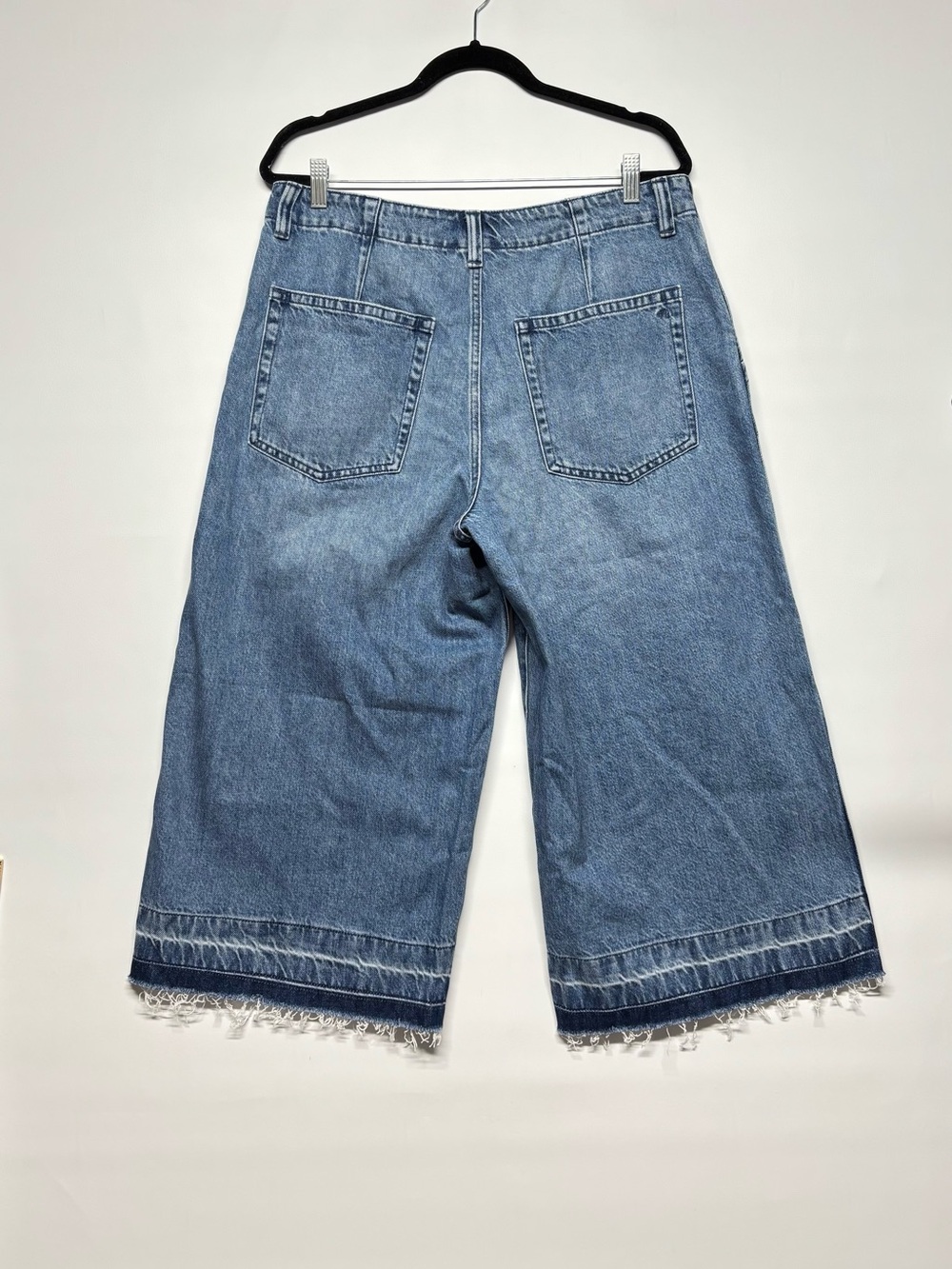 ✨Madewell Denim Culottes Blue Wide-Leg Cropped Jeans Size W30 - Picture 6 of 16
